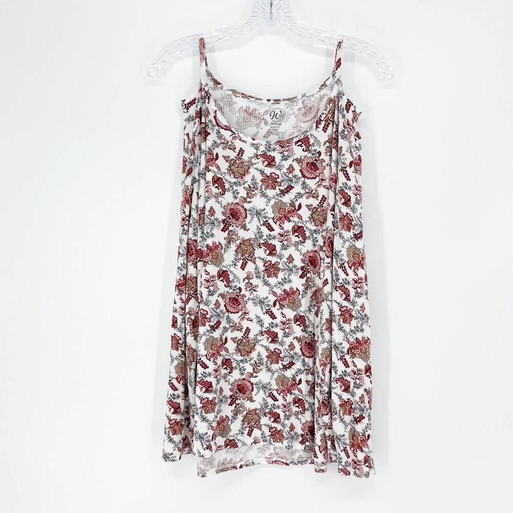 Westport Long Sleeve Cold Shoulder Floral Tee Size 1X